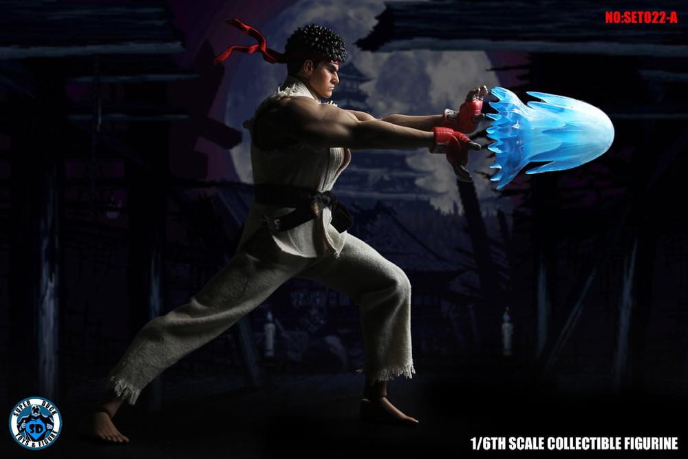 1//6th Street Fighter Black Ryu COSPLAY Clothing+Head Sculpt SUPER DUCK SET022B