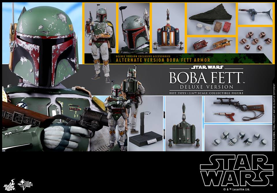 Episode V Boba Fett Blaster rifle Model Hot Toys MMS464 1//6 Star Wars