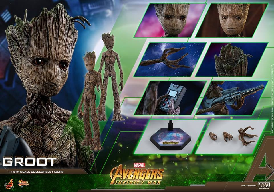 hot toys rocket and groot infinity war
