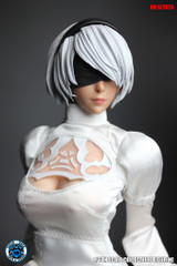 SUPER DUCK  SET026 1/6 Cosplay Sexy Female White Robot Head Sculpt + Costume Set