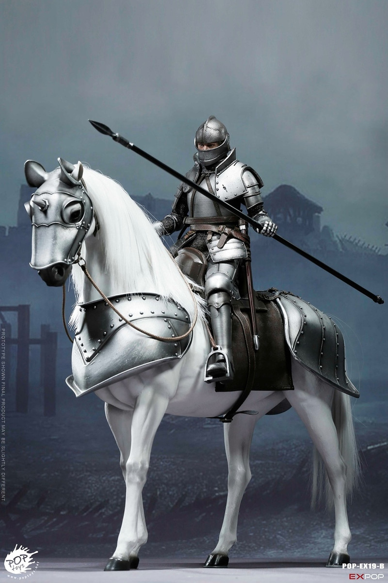 Pre-Order POP Toys EX19C Saint Knight 1/6 Scale White War Horse