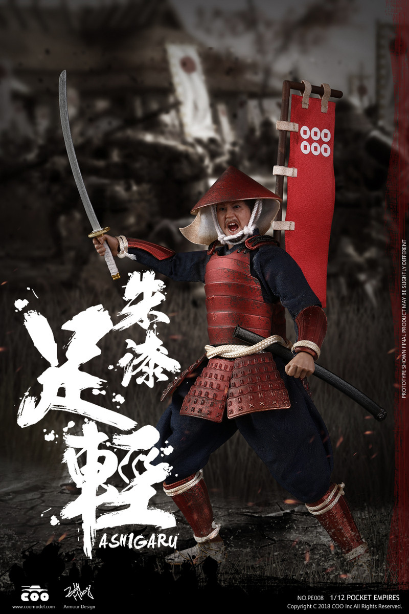 Feet for COOMODEL PE008 RED ARMOR ASHIGARU 1/12 Scale Action Figure 