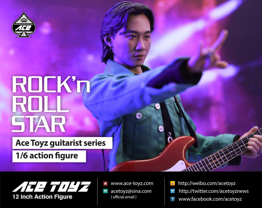 Necklace Ace Toyz 1//6 Scale AT-007 Rock /& Roll Star Beyond Guitarist
