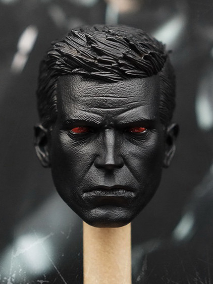 1/6 ARKHAM KNIGHT BATMAN Bruce Wayne Black Version Head Sculpt