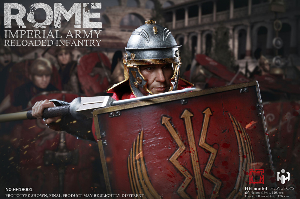 Hao yo Toys 1/6TH escala ejército imperial romana General's Banner & Holder 