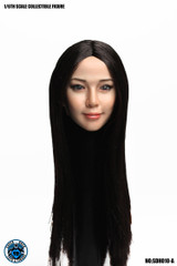 SUPER DUCK SDH010-A 1/6 Scale Asian Beauty Girll Head Sculpt Black Long Hair