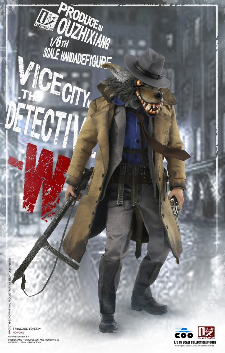 COOMODEL X OUZHIXIANG VC001 1/6 Vice City The Detective W Revolver with Holster 