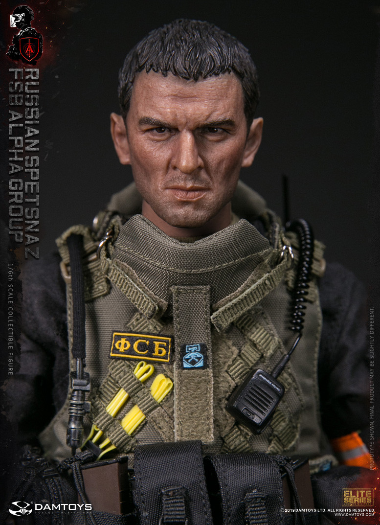 DAMTOYS 78064 1//6 Russian Spetsnaz FSB Alpha Group 12/" Action Figure Head Sculpt