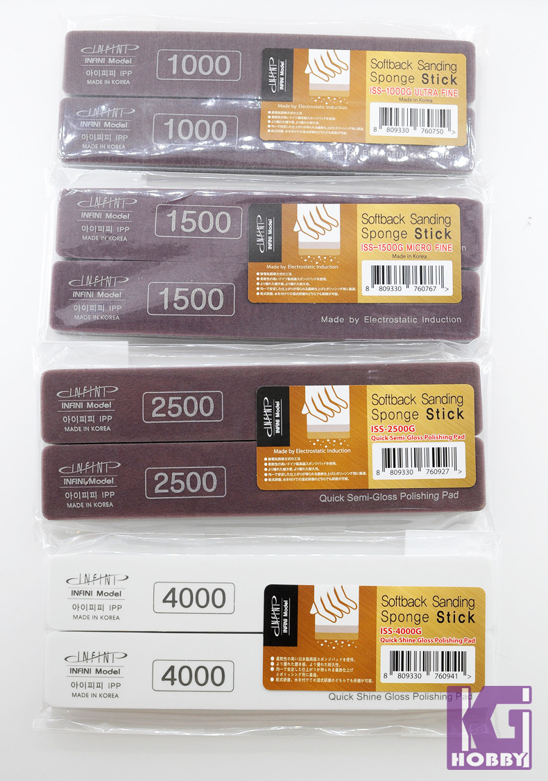 400 Softback Sanding Sponge Stick Set #220 600 800 1500 2500 & 4000 1000 