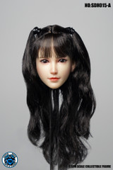 SUPER DUCK SDH015-A 1/6 scale Girl Head Sculpt Pale Skin tone