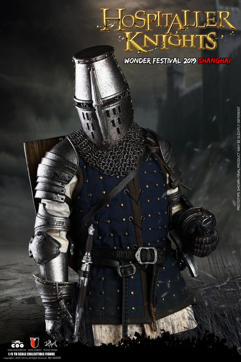 COO Models Crusader Knights Hospitaller SE058 Black Shirt loose 1/6th scale 