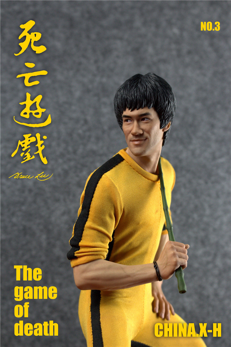 1/6 Scale Bruce Lee Smile Head Sculpt Male Head Carving for 12" Action Figure