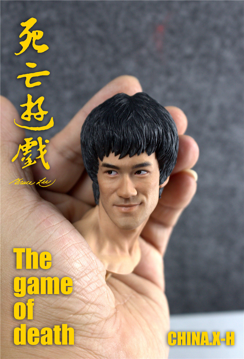 1/6 Scale Bruce Lee Smile Head Sculpt Male Head Carving for 12" Action Figure