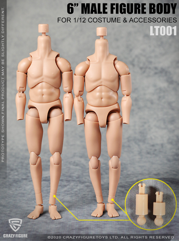 Crazy Figure LT002 1/12 Scale Nude Body with Head