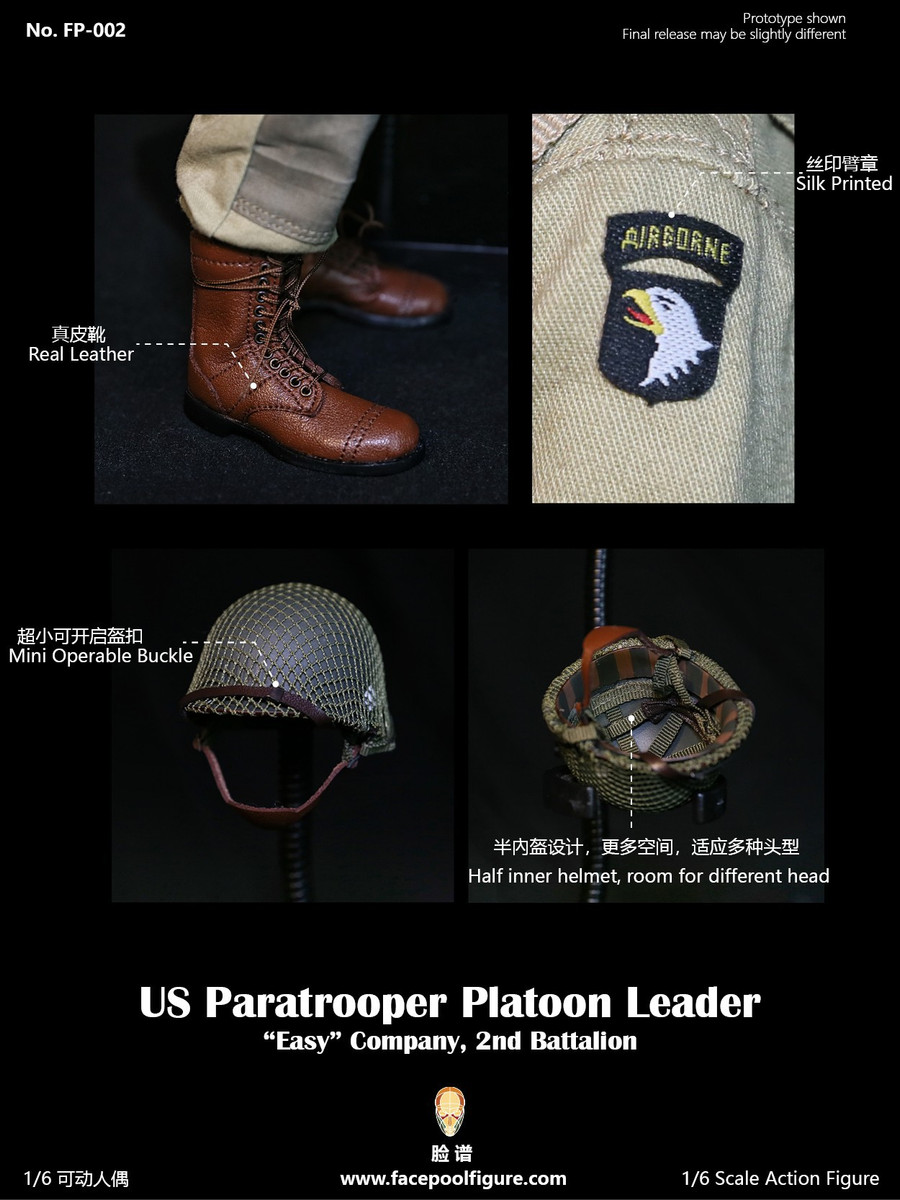 Facepoolfigure FP002 1/6 US Paratrooper Platoon Leader Easy Company