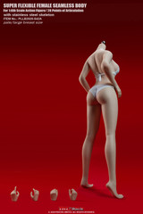 TBLeague S42A 1/6 Pale Skin Large Breast Girls Seamless Body with Metal Skeleton