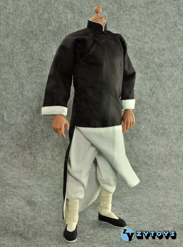 ZY TOYS 1/6 Chinese Kung Fu Costume Outfits: Brown Long 
