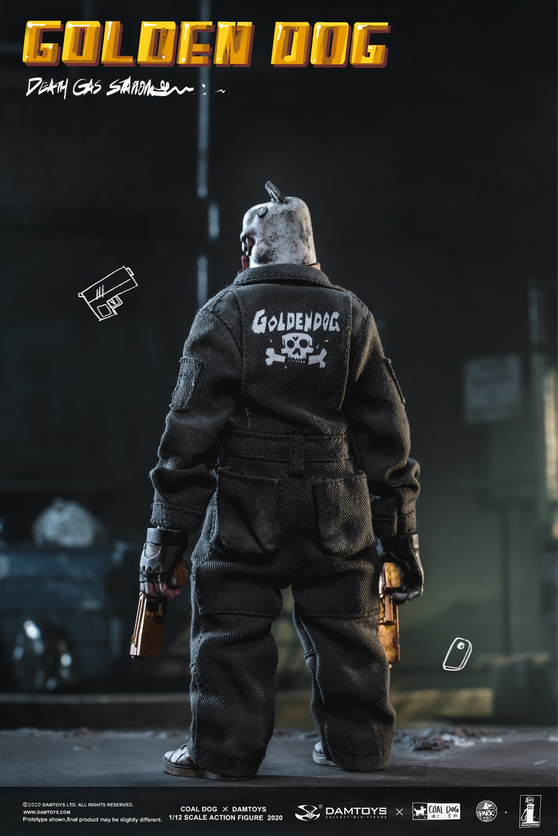 DAMTOYS x Coal Dog 1/12 アクションフィギュア GOLDE Damtoys x Coal Dog Golden Dog Death Gas Station 1/12th Scale