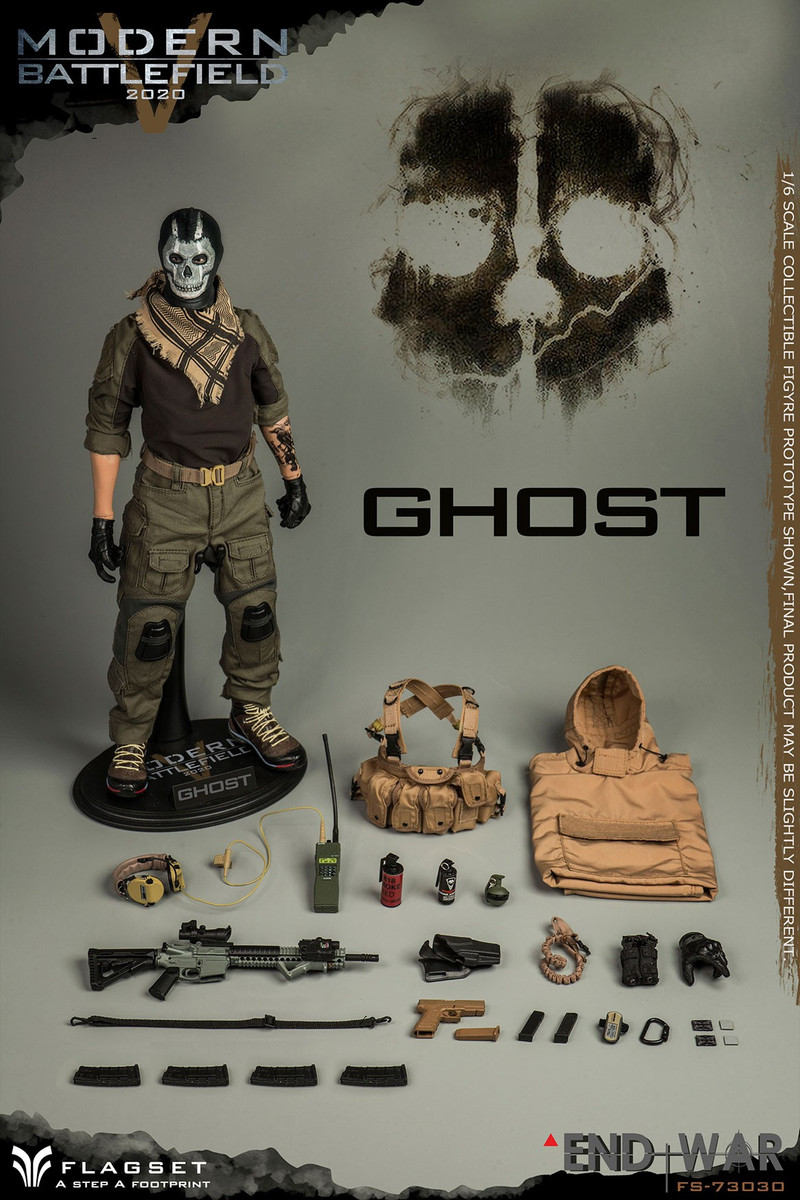 FLAGSET 73031 1/6 Scale Modern Battlefield End War Ghost Action Body