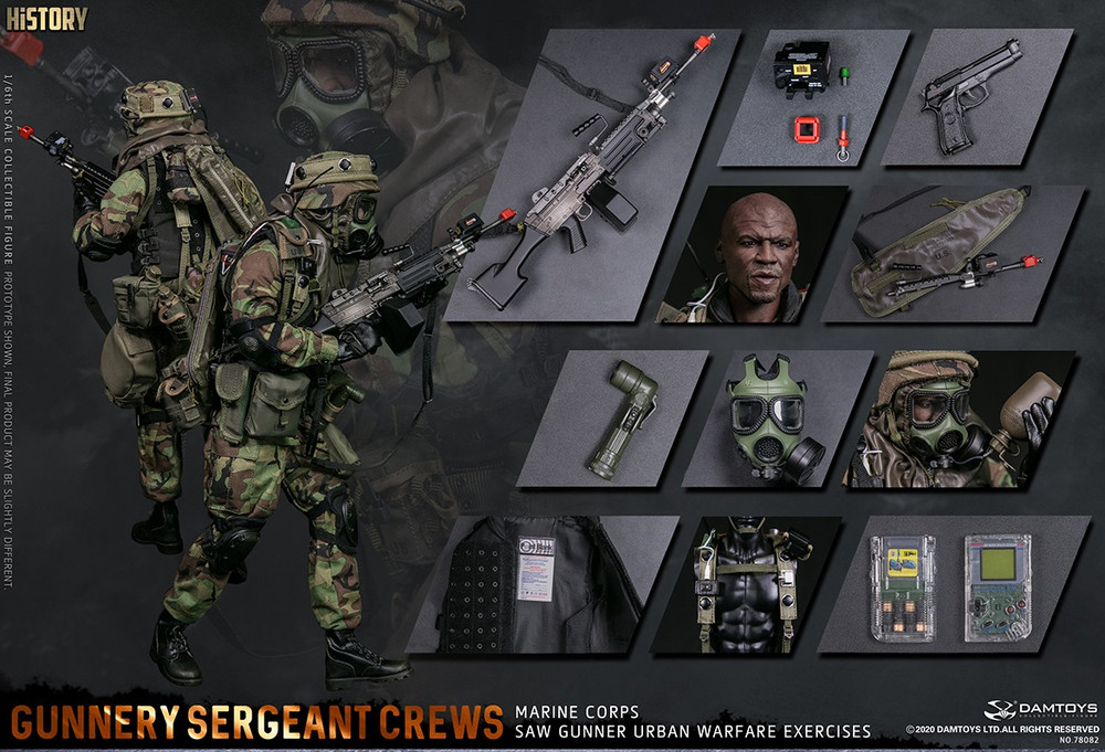 ミリタリー 1/6MARINE CORPS GUNNERY SERGEANT CRRWS DAMTOYS (DAM-78082) Marine Corps SAW Gunner Urban Warfare