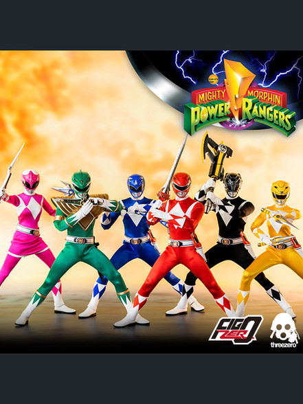 Threezero Mighty Morphin Power Rangers Core Rangers + Green Rangers