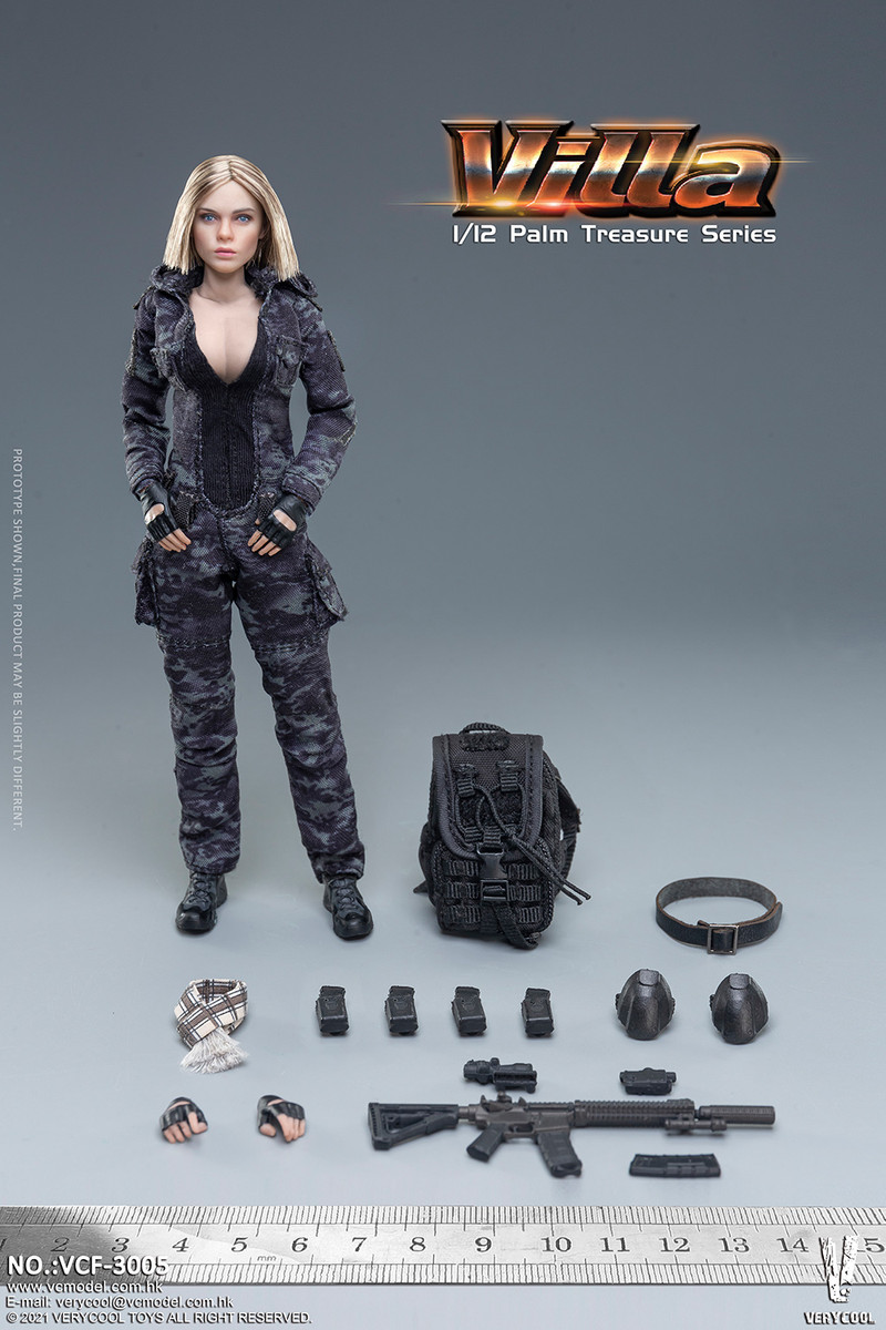 VERYCOOL 1/12 Camouflage Women Soldier Villa Figure VCF-3005