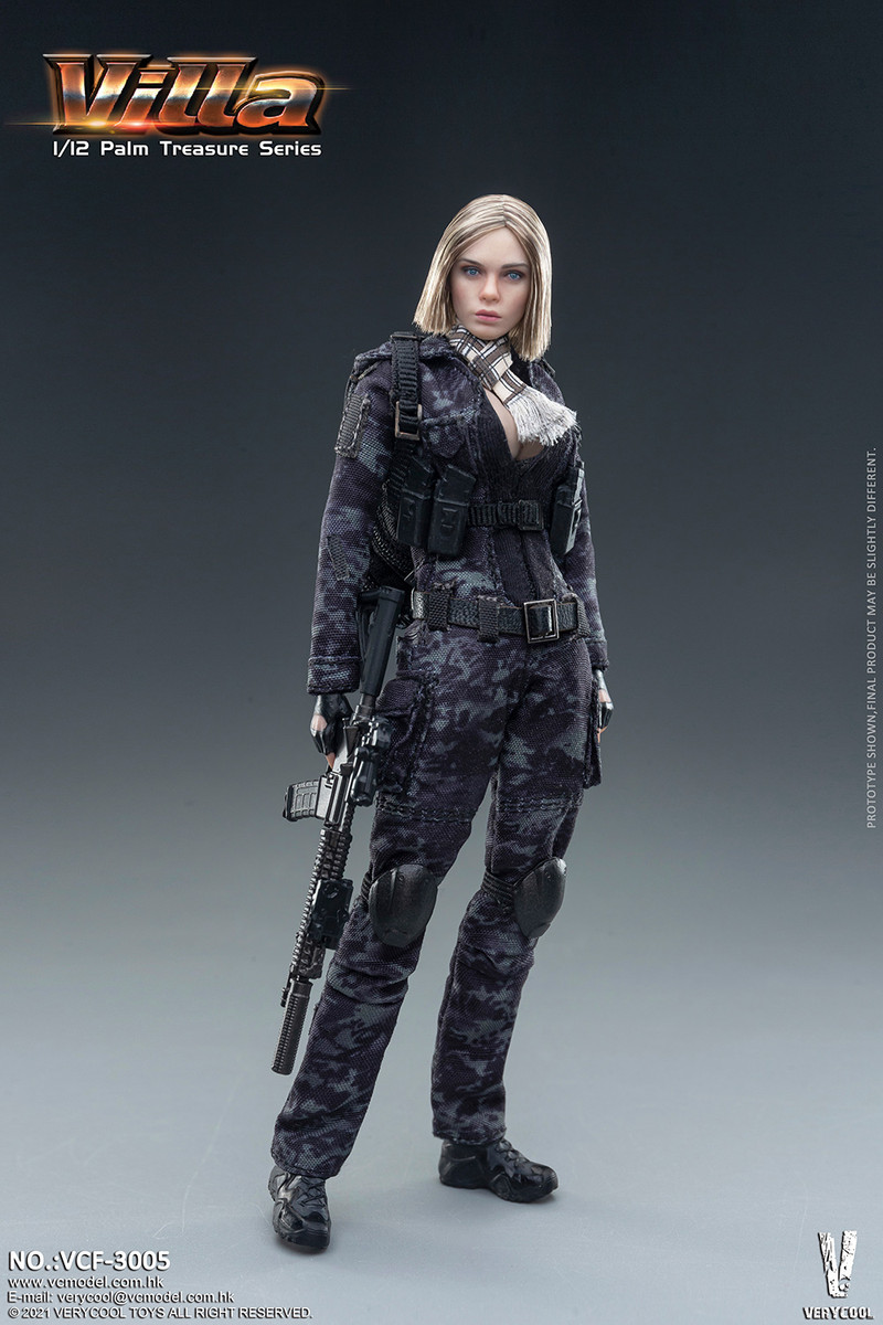 VERYCOOL 1/12 Camouflage Women Soldier Villa Figure VCF-3005