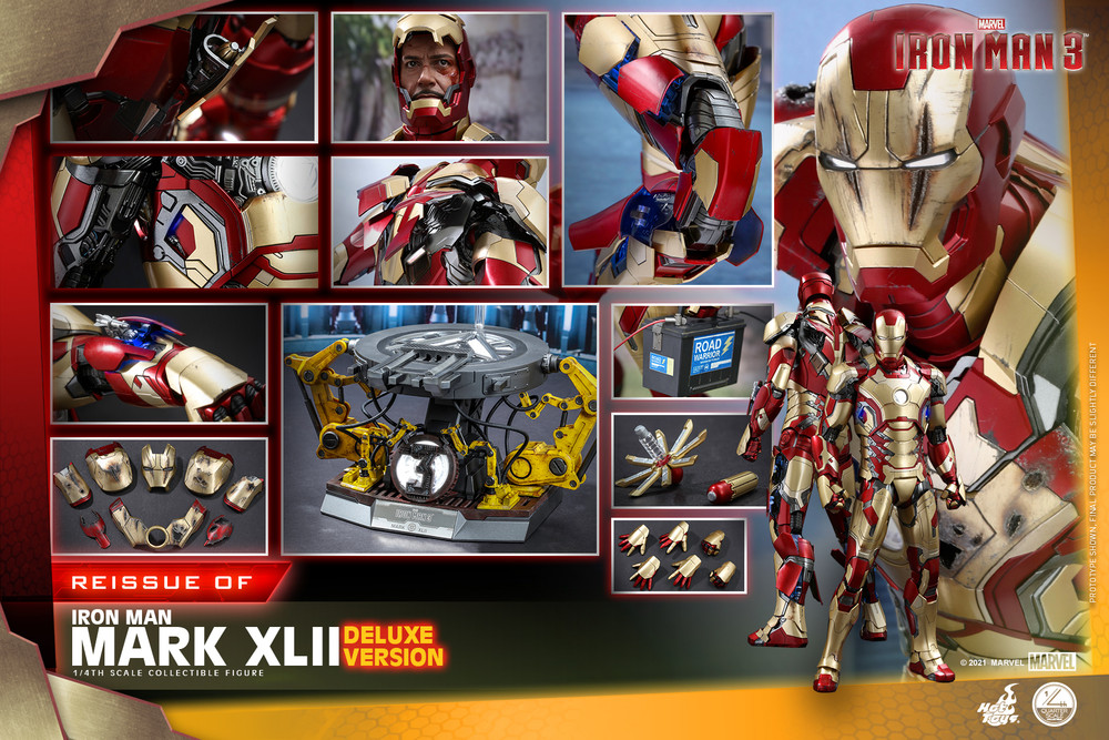 Hot Toys QS008 Iron Man 3 1/4th scale Mark XLII Deluxe Version Re-Issue