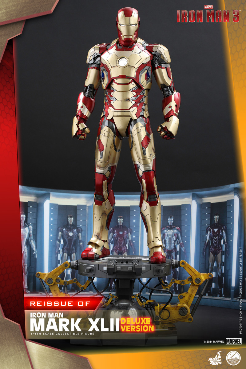 Hot Toys Iron Man 3 1/4 Mark XLII Deluxe Version QS008 Re-issue