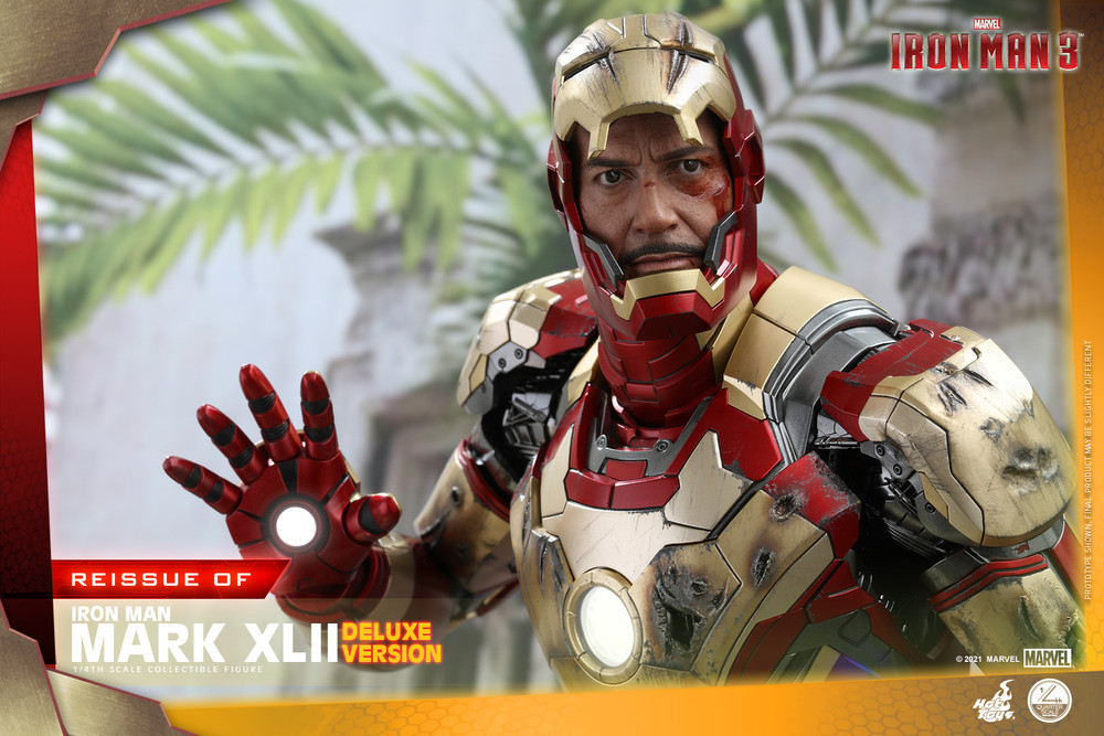 Hot Toys Iron Man 3 1/4 Mark XLII Deluxe Version QS008 Re-issue