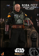 Hot Toys Star Wars: The Mandalorian Boba Fett (Repaint Armor) and Throne 1/6 Collectible Set TMS056