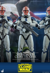 Hot Toys Clone Trooper 501st Battalion (Deluxe Version) Star Wars The Clone Wars TMS023