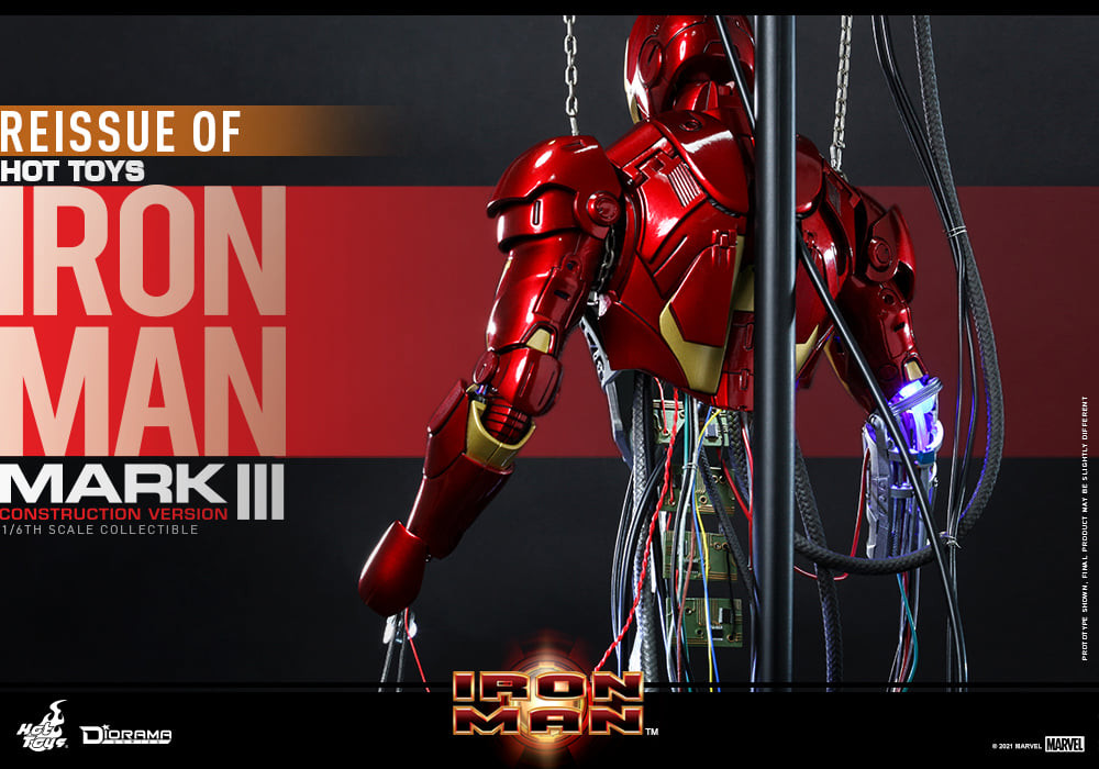 MARVEL - 最終値下げ 美品 hottoys DIORAMA IRONMAN mark3 Iron Man DS003 Mark III (Construction Version) 1/6th Scale