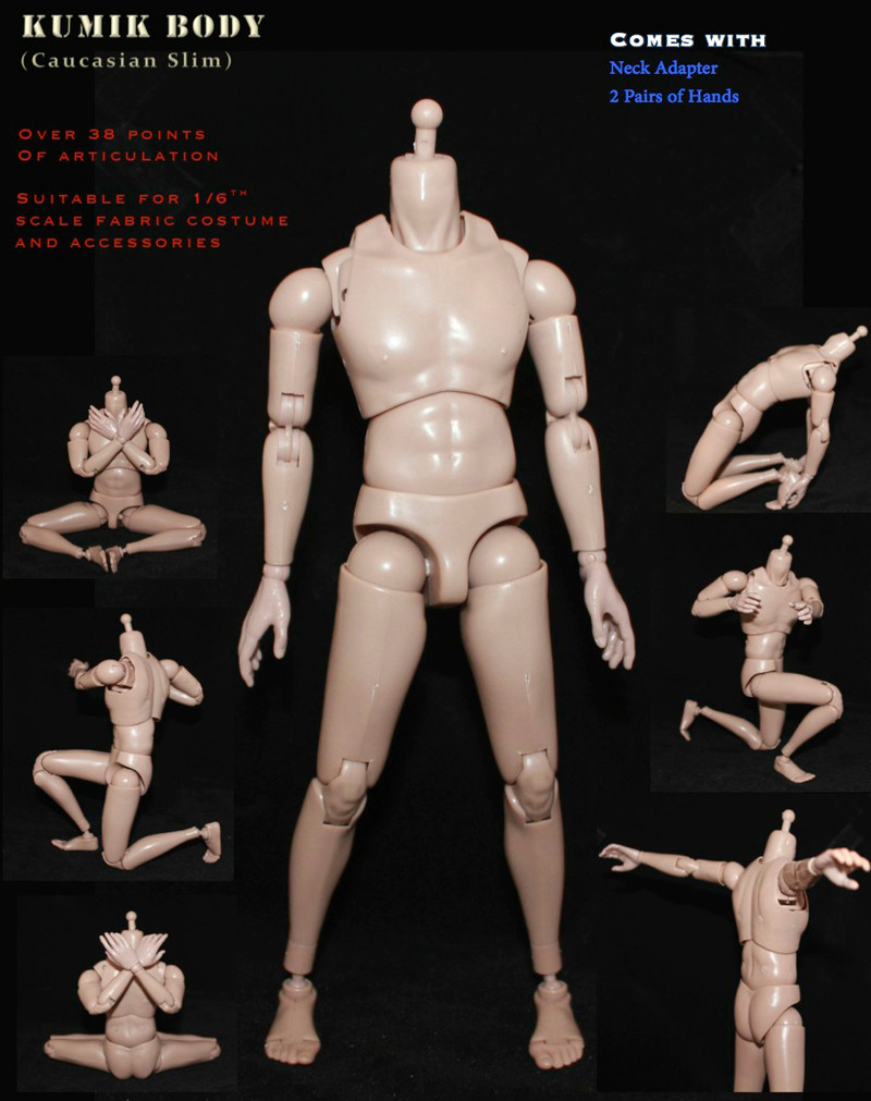 【正規品質保証】 Narrow Slim Caucasian Scale 1/6 KUMIK Shoulder Figure Action SF・ファンタジー・ホラー