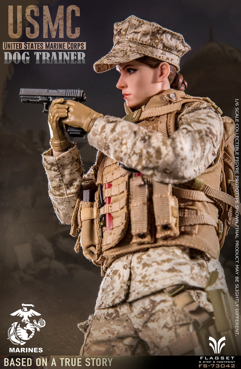 Flagset USMC Dog Female Trainer 1/6 Figure FS-73042