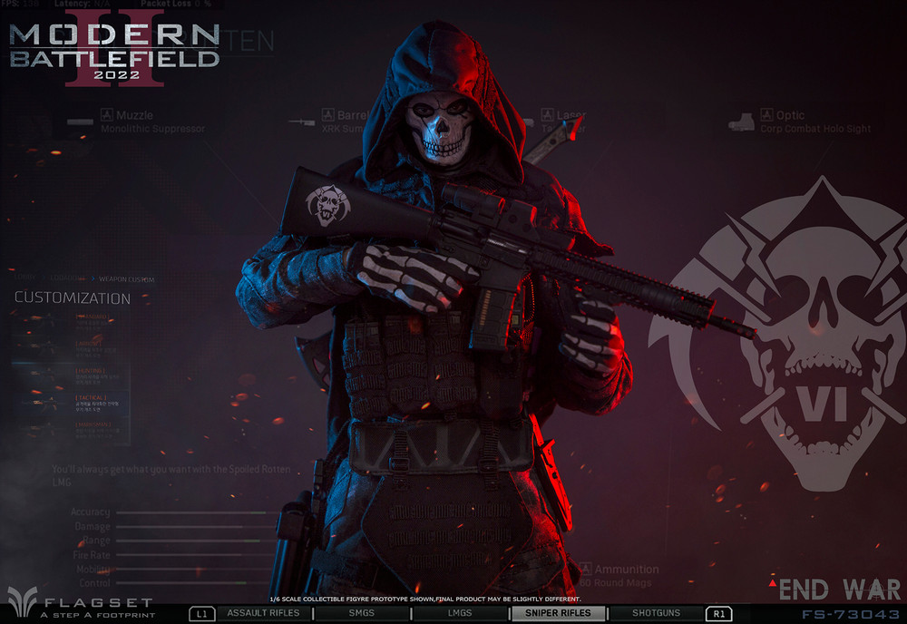 FS-73043 ゴースト 2.0版 1/6フィギュア Flagset END WAR 2.0 modern battlefield 1/6 figure FS-73043