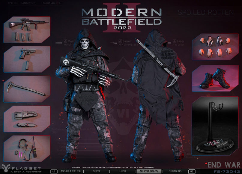 FS-73043 ゴースト 2.0版 1/6フィギュア Flagset END WAR 2.0 modern battlefield 1/6 figure FS-73043