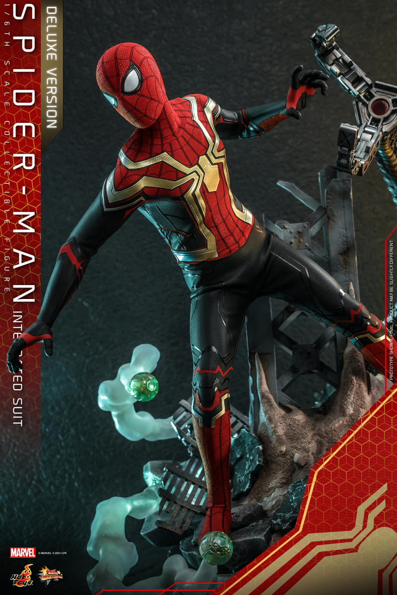 Hot Toys Spider-Man : No Way Home - 1:6 Scale Spider-Man ( Integrated Suit  ) Collectible Figure MMS623