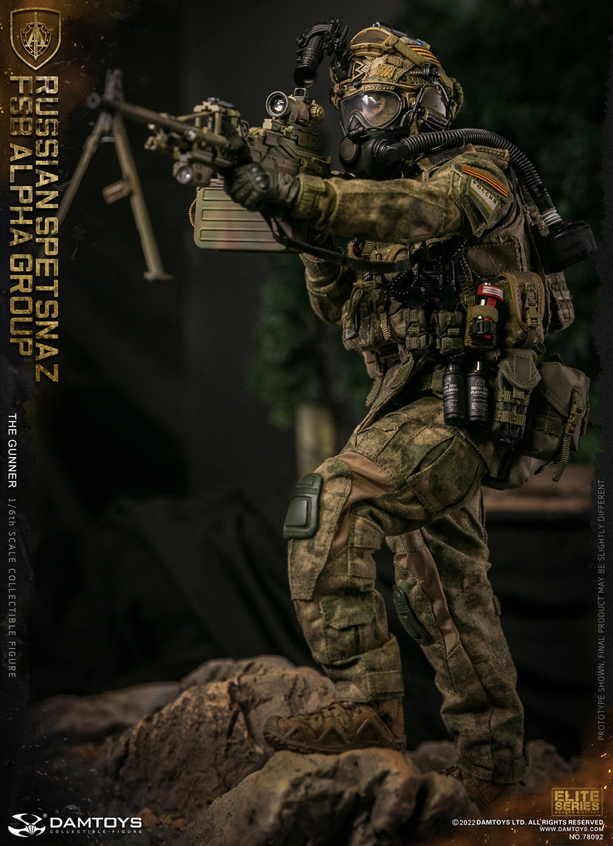 DAMTOYS 78092 1/6 RUSSIAN SPETSNAZ FSB ALPHA GROUP GUNNER