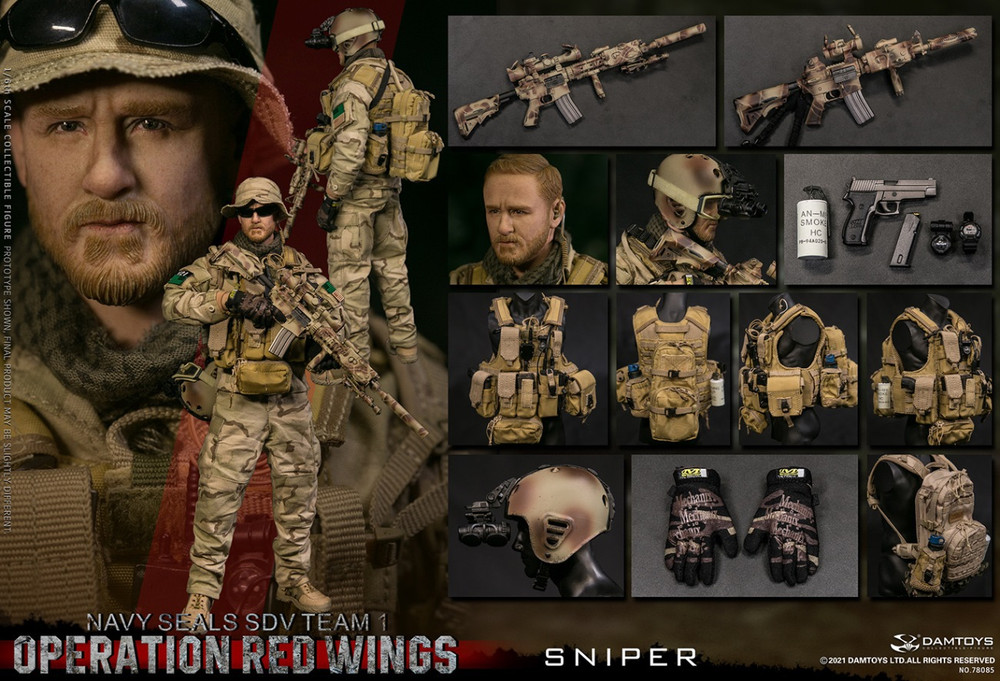 DAMTOYS Operation Red Wings NAVY SEALS SDV TEAM 1 Sniper 1/6 Figure 78085