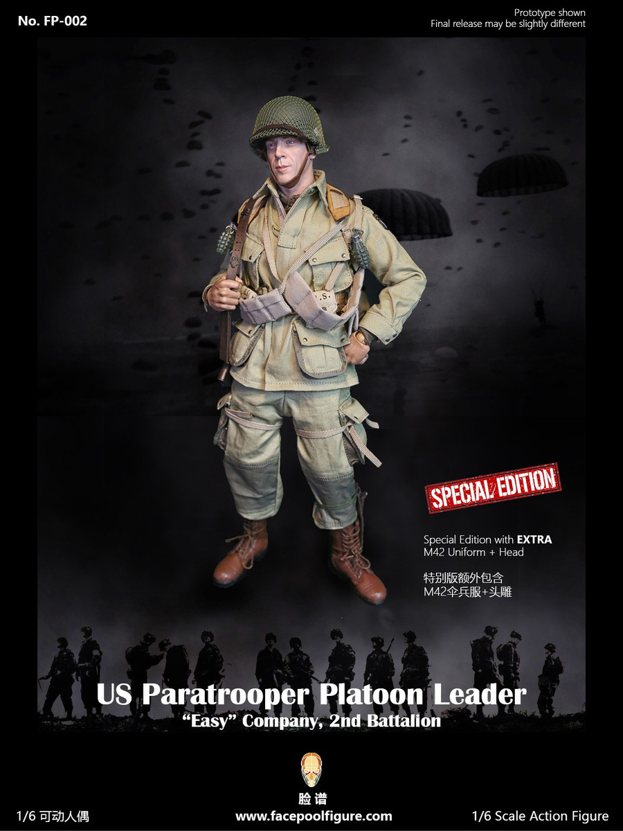 Facepoolfigure FP-002B US Paratrooper Platoon Leader Easy Company Special  Ver 1/6