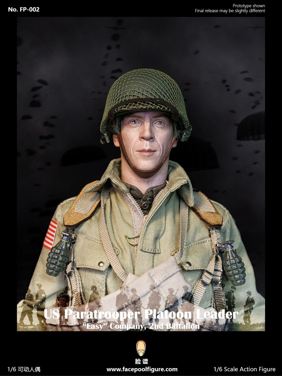 Facepoolfigure FP-002B US Paratrooper Platoon Leader Easy Company Special  Ver 1/6