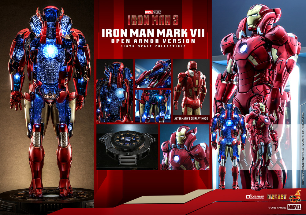 Hot Toys Ds004d51 1 6th Scale Iron Man Mark Vii Open Armor Version