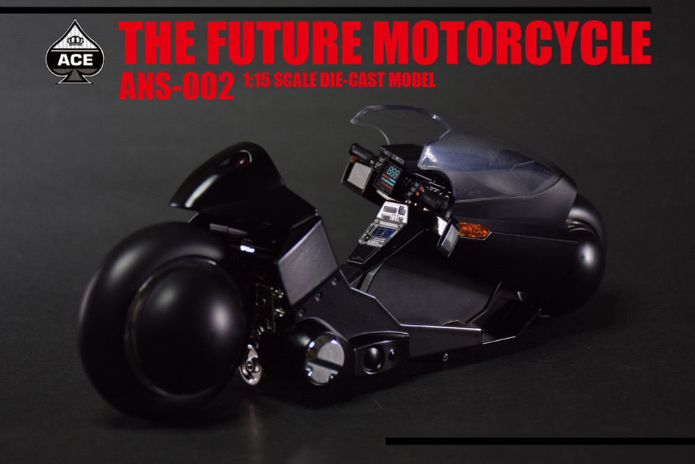 Ace Toyz Akira Black The Future Motorcycle + Biker ANS-001D