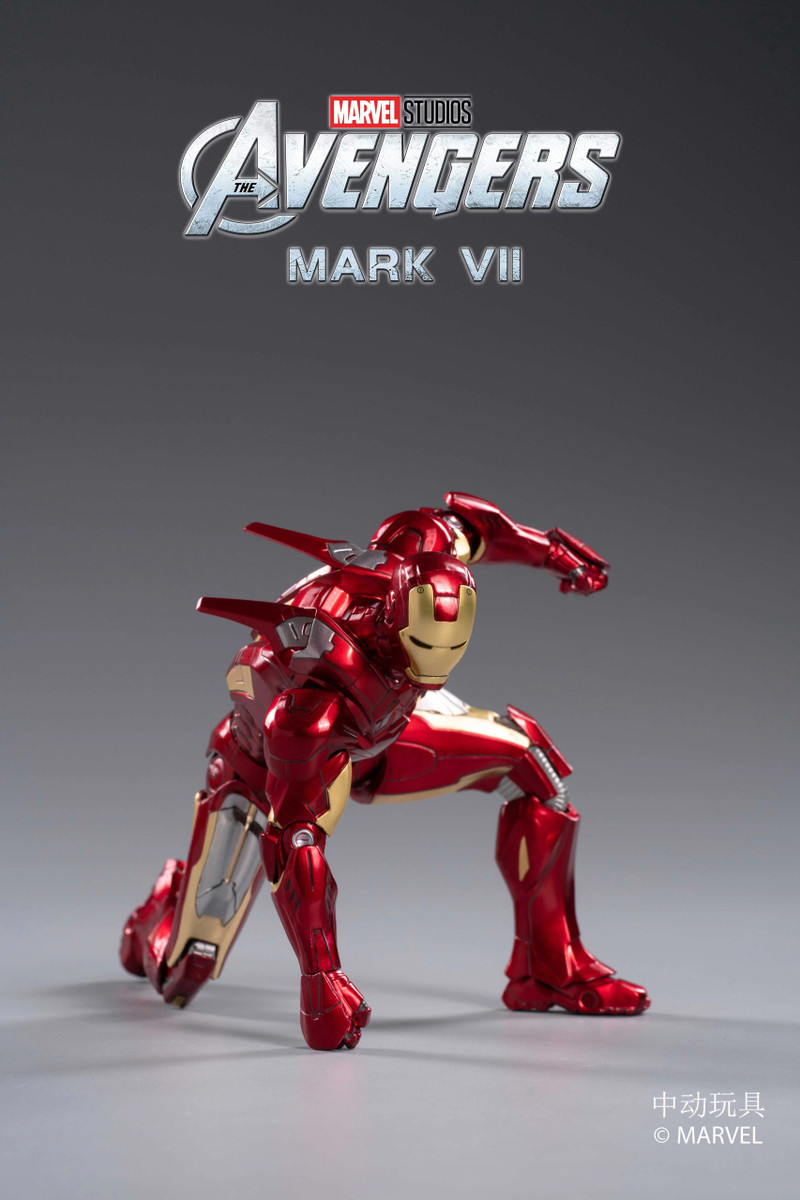 ZD Toys 1/10 Iron Man Mark VII Figure LED Light up Version