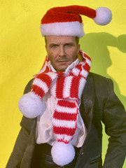 1/6 Scale Christmas Hat and Scarf Set