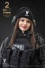VERYCOOL VCF-2050 1/6 KERR Police Black Python Stripe Female Soldier