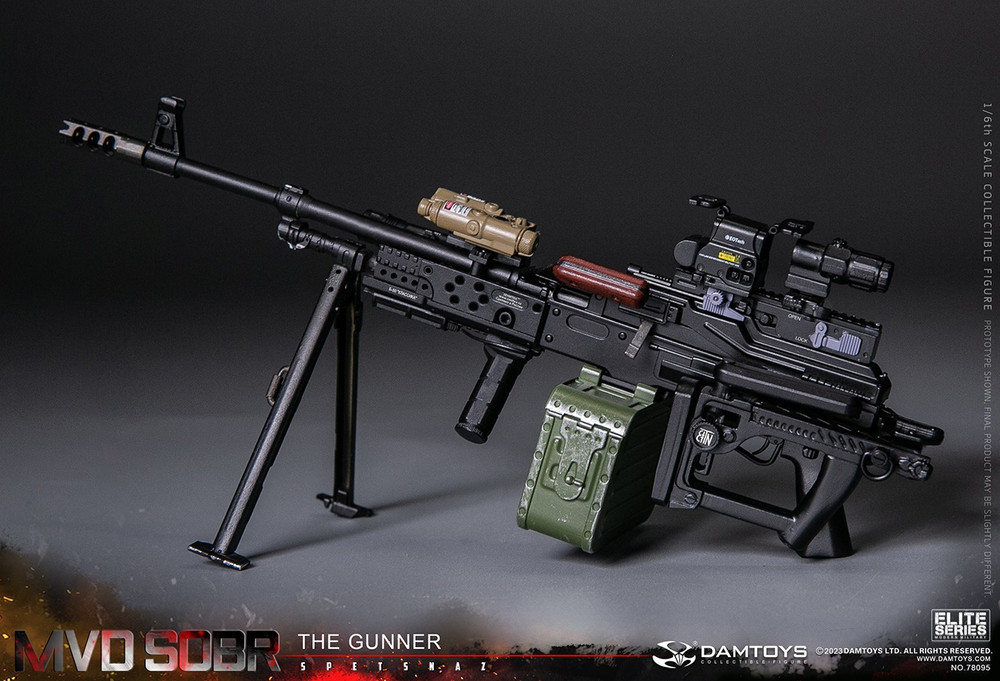 ミリタリー DamToys 78095 MVD SOBR spetsnaz GUNNER DAMTOYS 78095 RUSSIAN SPETSNAZ MVD SOBR PKM GUNNER 1/6