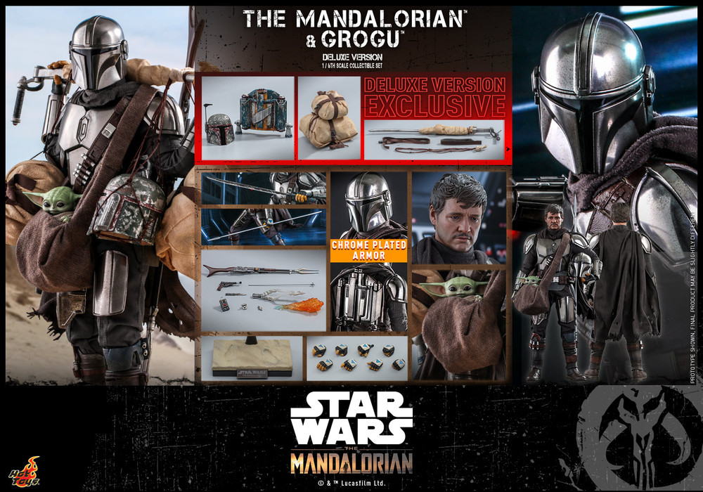 Hot toys TMS052 Star Wars The Mandalorian and Grogu Collectibles Set  (Deluxe Version)
