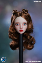 SUPER DUCK SDH033 1/6 Scale Girl Head Sculpt Brown Hair